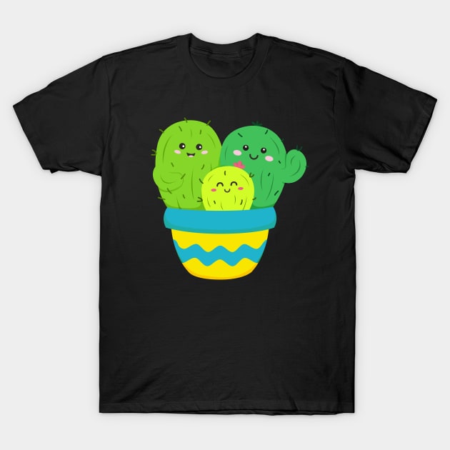 Happy Cactus Family T-Shirt by samshirts